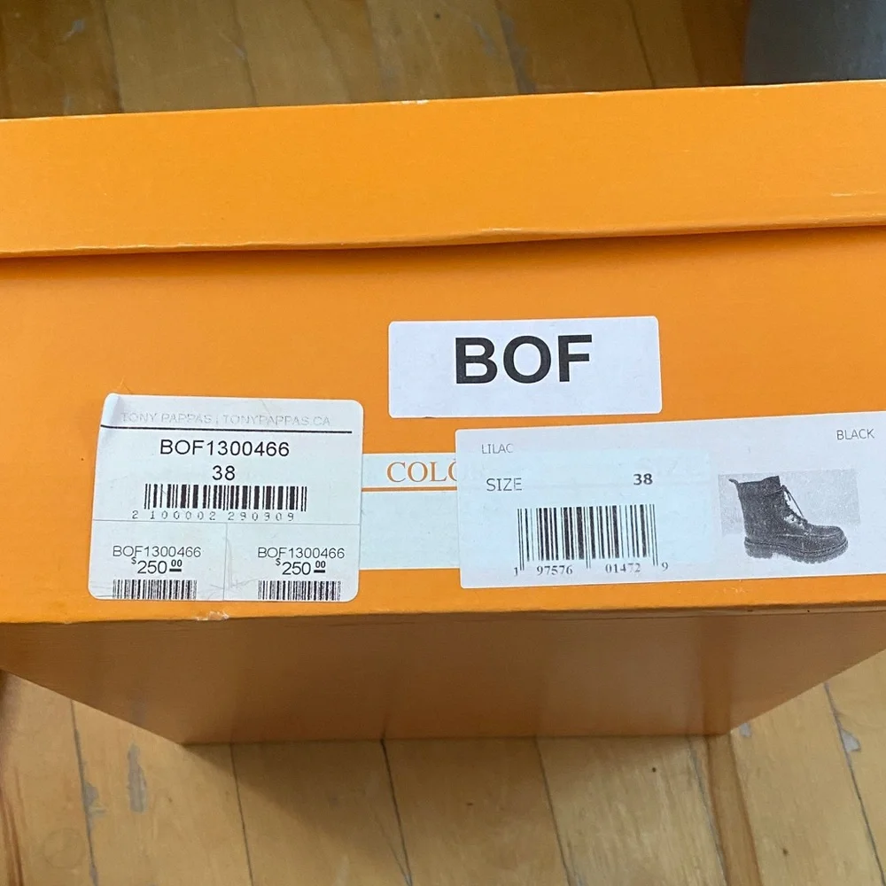 Black Leather Lace Up Combat Women’s Boots - Miz Mooz - Picture 9 of 10